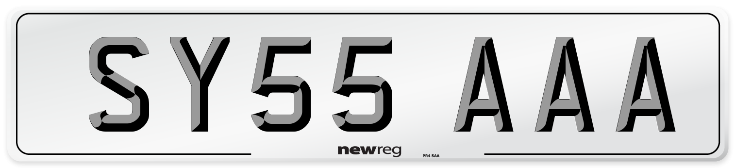 SY55 AAA Number Plate from New Reg